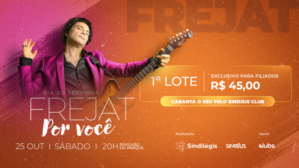Vendas para ingressos de show do Frejat, pelo Mês do Servidor, começam nesta segunda (1º); garanta seu lugar com o primeiro lote